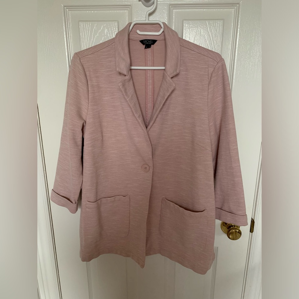Rachel Roy Powder Pink Blazer Coatigan with Pockets🌸